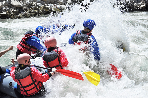 People enjoying the rapids